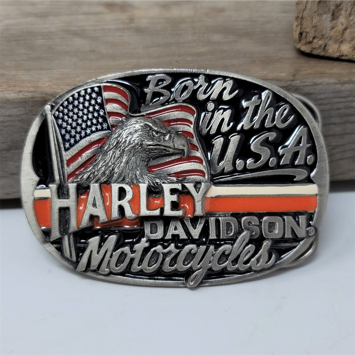 Harley Davidson Made in USA Silver Belt Buckle