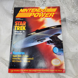 1991 Nintendo Power Magazine Vol. #29 October SNES Star Trek, Flintstones Poster