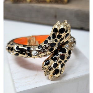 Betsey Johnson Leopard Paw Bracelet Bangle Clamper NWT