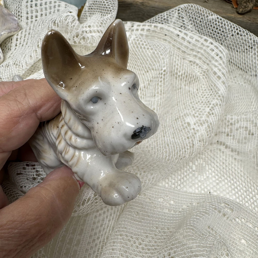 Vintage Ceramic Scottie Dog Figurine Japan