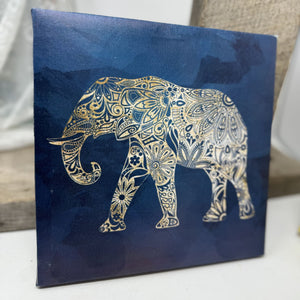 Interesting Painting Of a Elephant 8-1/2" by *-1/2"