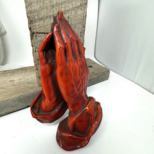 Vintage  Western Germany Praying Hands Wall Hanging - 8"