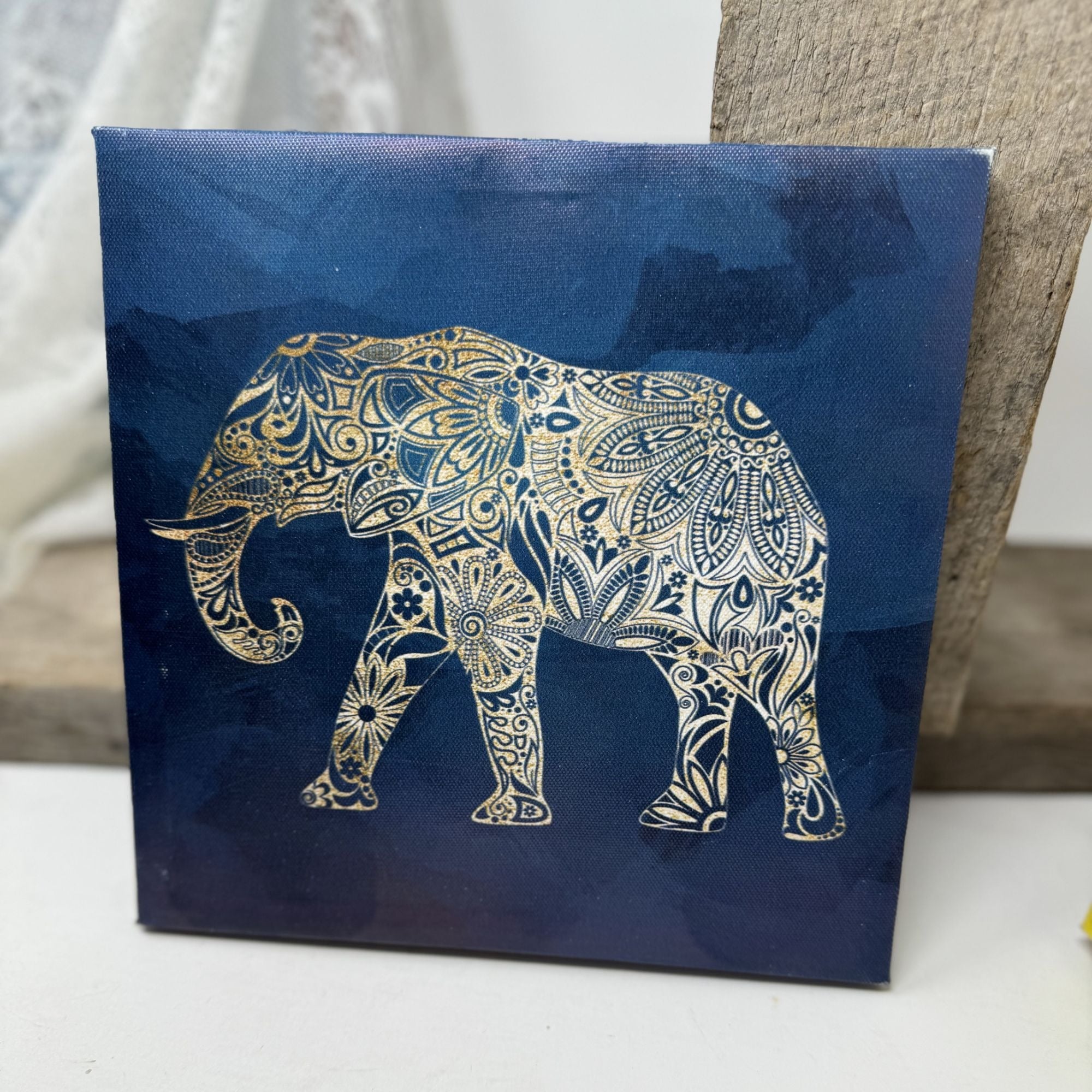 Interesting Painting Of a Elephant 8-1/2" by *-1/2"