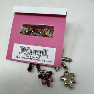 Betsey Johnson Sparkling Rhinestone Butterfly Pierced Earrings Dangle NWT