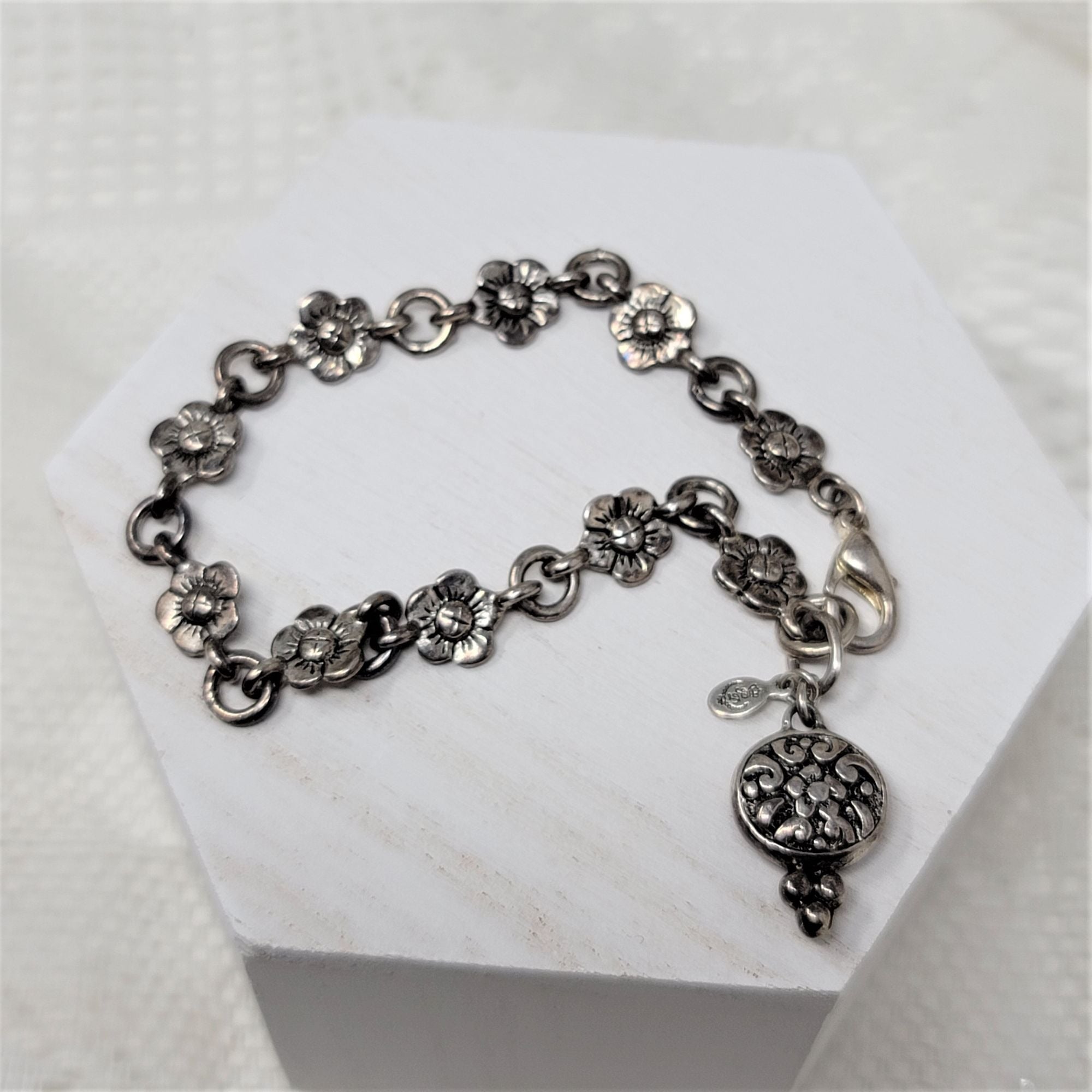 Priemer Designs Silver Flower Bracelet