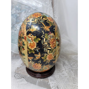 Royal Satsuma Hand Painted Egg Japanese Geisha Oriental Asian