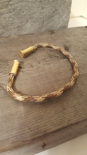 Thin Paracord Bracelet Recycled 22 Cal LR Bullet Casings