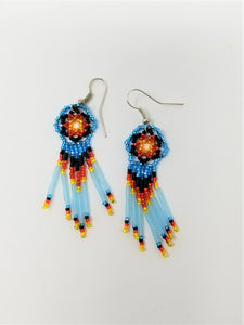 Handmade Beaded Earrings Southwest Style Native American