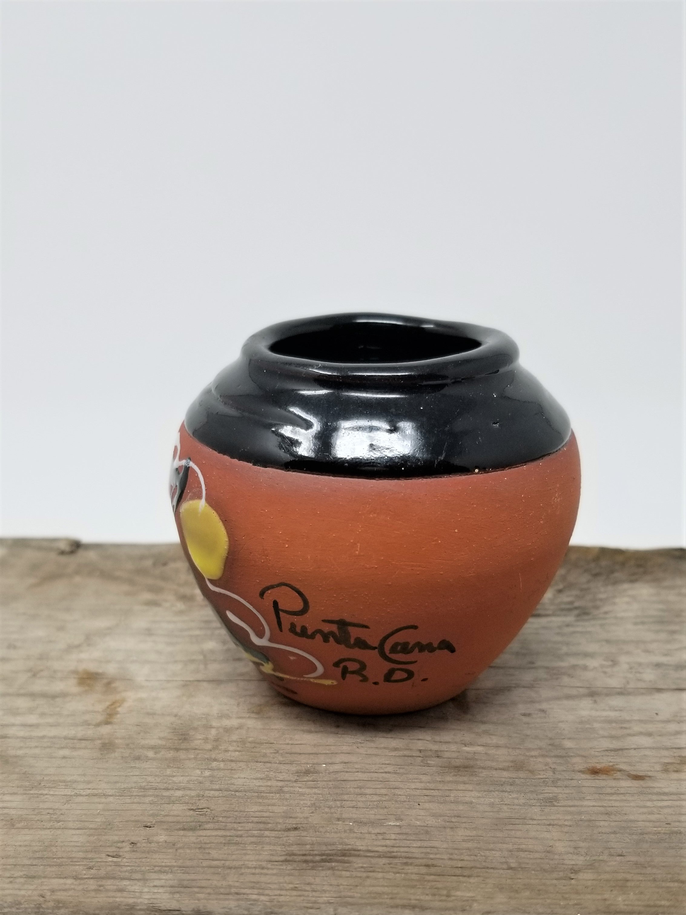 Sweet Pottery Pot Hand Painted Souvenir Punta Cama R.D.