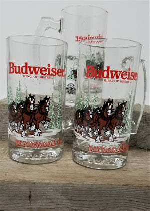 Vintage 1989 Anheuser-busch, Inc. King Of Beer Budweiser Glass Steins