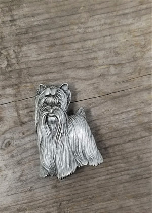 Sweet Shih Tzu Silver Puppy Dog Pin