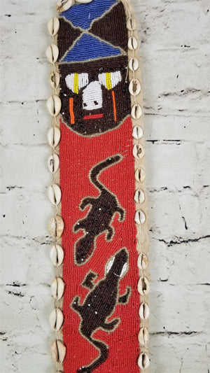 Vintage African Beaded Belt Wall Hanging Seed Bead