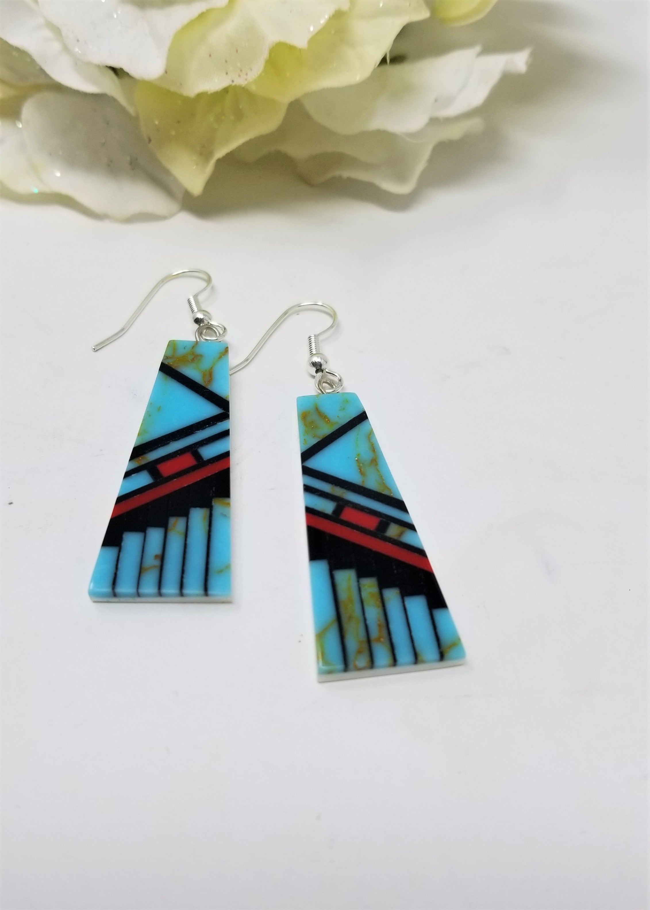 Stunning Southwest Style Dangle Earrings Native American style