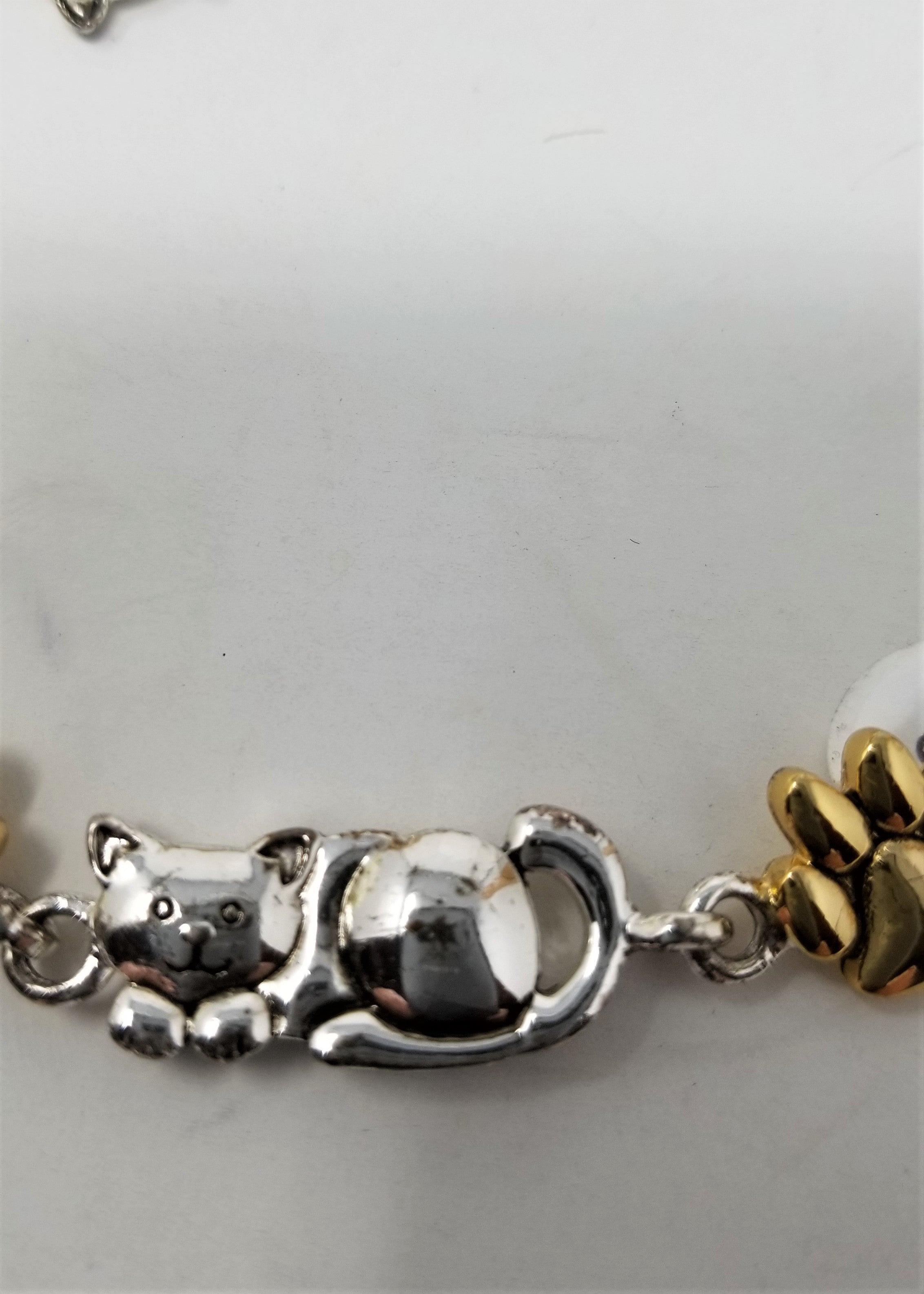 Cute Cat & Dog Bracelet Silver & Gold