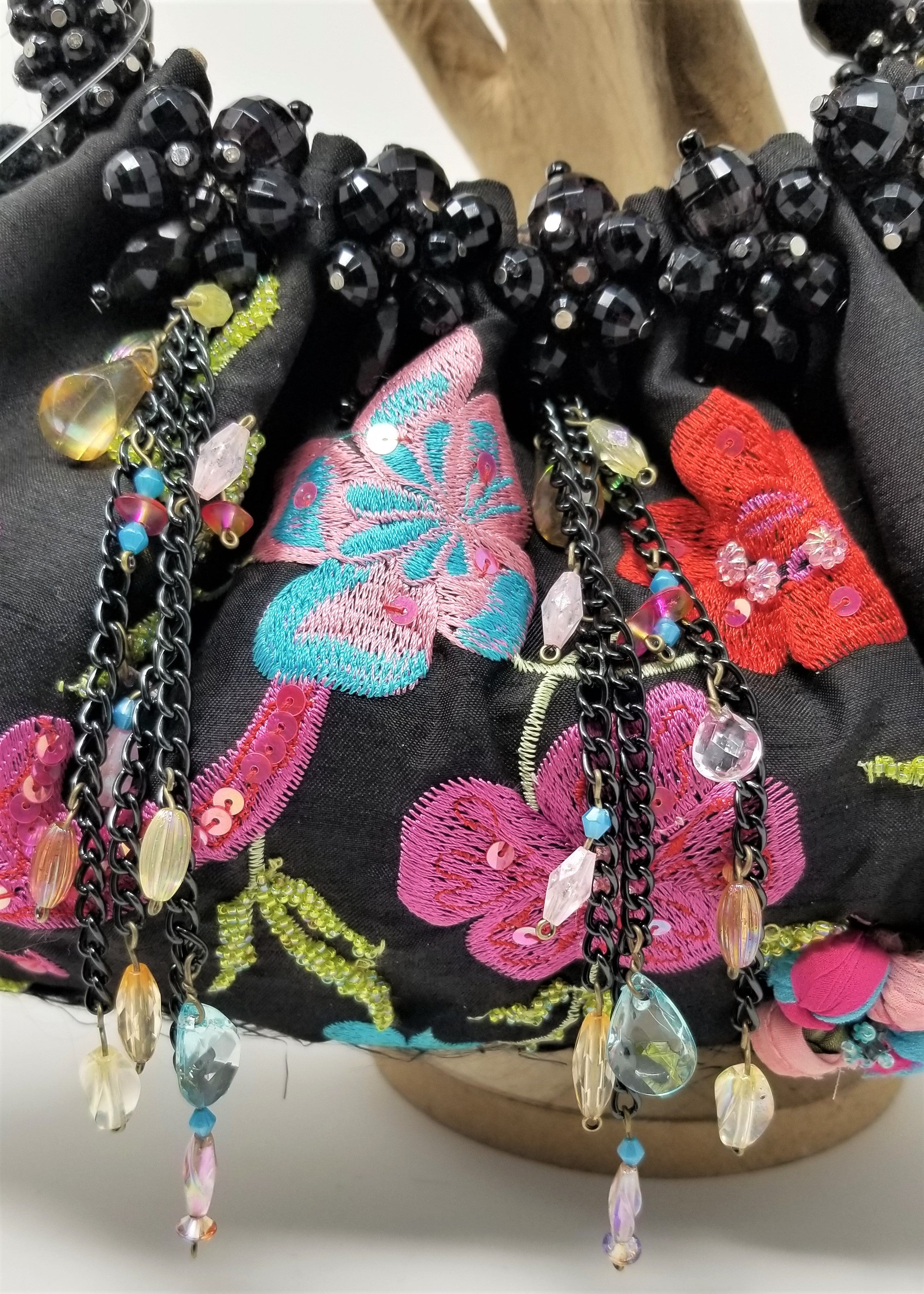Mary Frances Handbag Embellished Spring Floral
