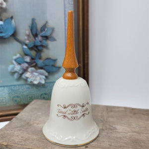 Hummel  Goebel Wood Handle Porcelain Bell Timid Little Sister