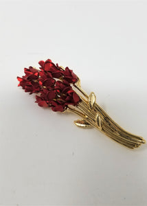 Vintage BOUQUET of Roses Pin Brooch DM 97