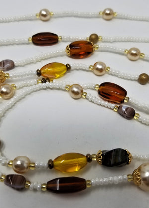 Stunning 60" Vintage Flapper Necklace Glass Beads Czech Republic