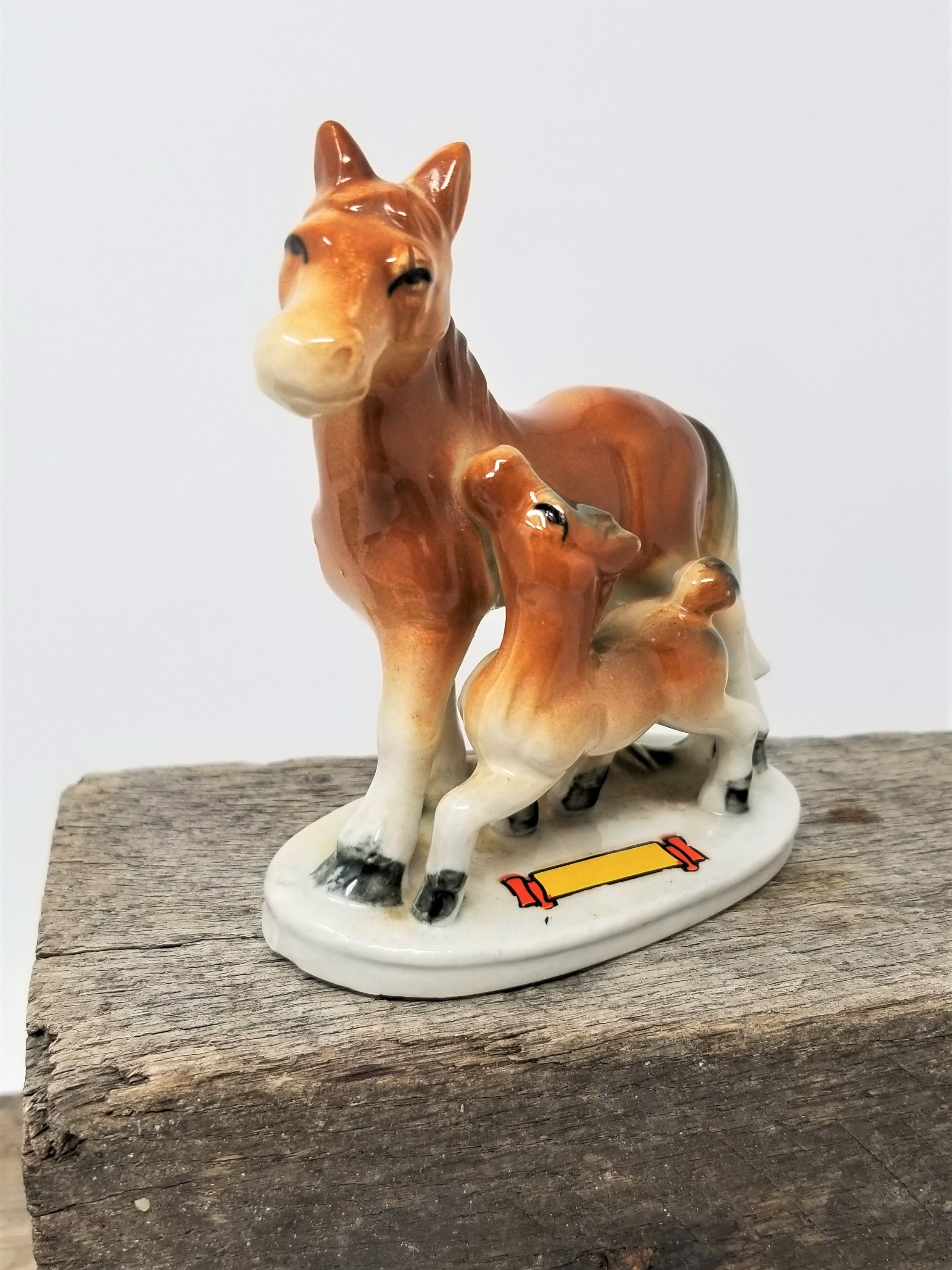 Vintage Horse & Colt Figurine Made in Japan