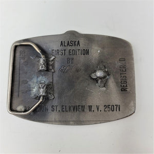 Alaska Mens Belt Buckle Silver Anniversary 1959 to 1984
