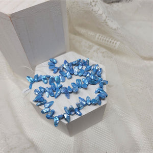 Sky Blue Biwa Pearls 75+ Freeform Pearls