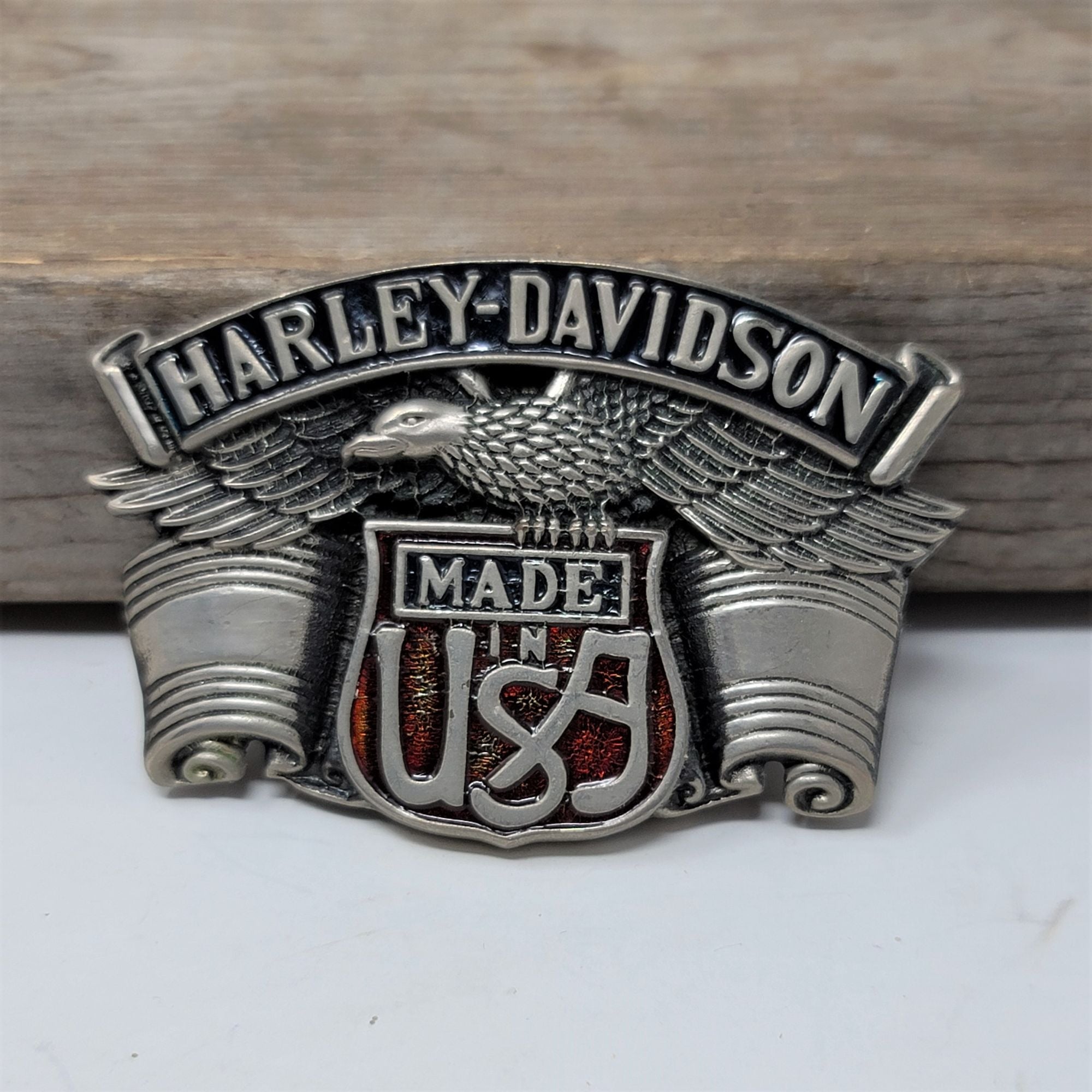 80’s Harley Davidson Belt Buckle Made in USA Eagle