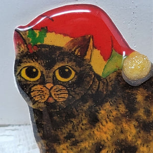 Sweet Little Santa Kitten Cat Kitty Pin Brooch