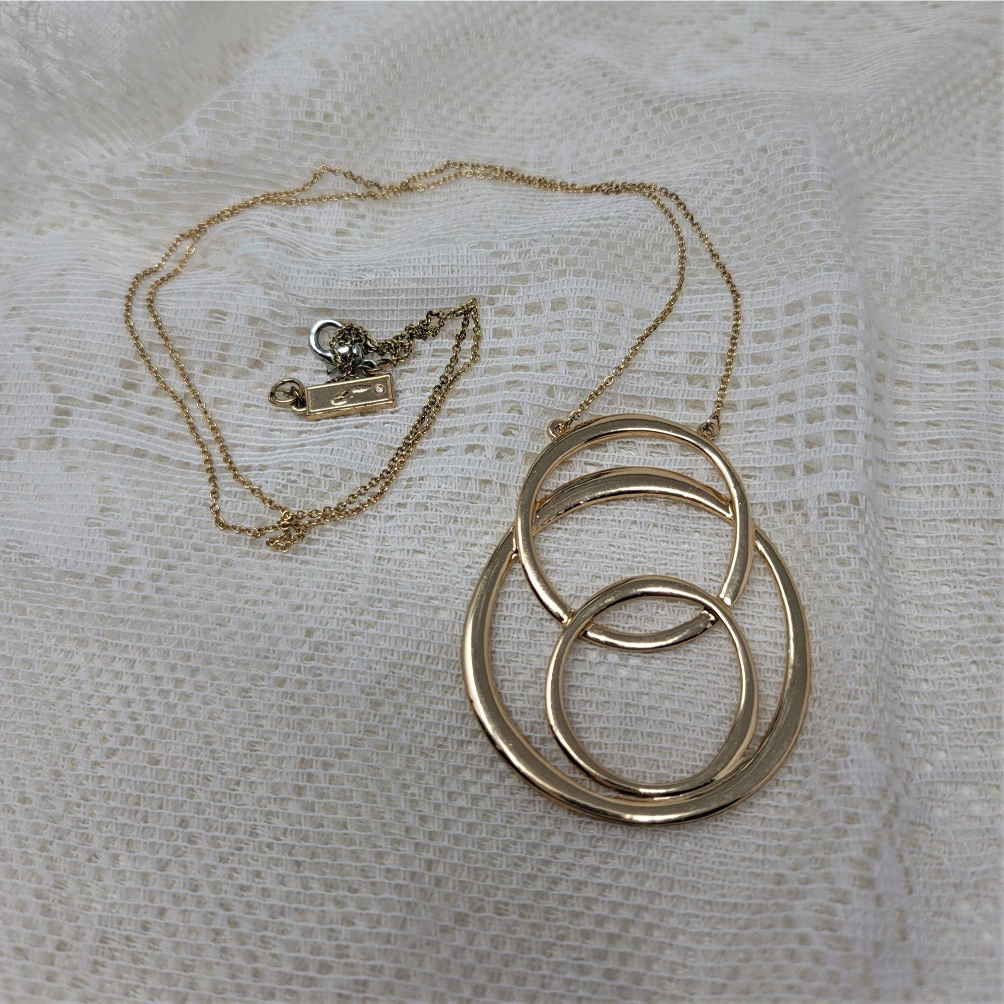 Cappagallo Modern Necklace 32" long Gold