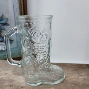 Anchor Hocking Glass Cowboy Boot Mug