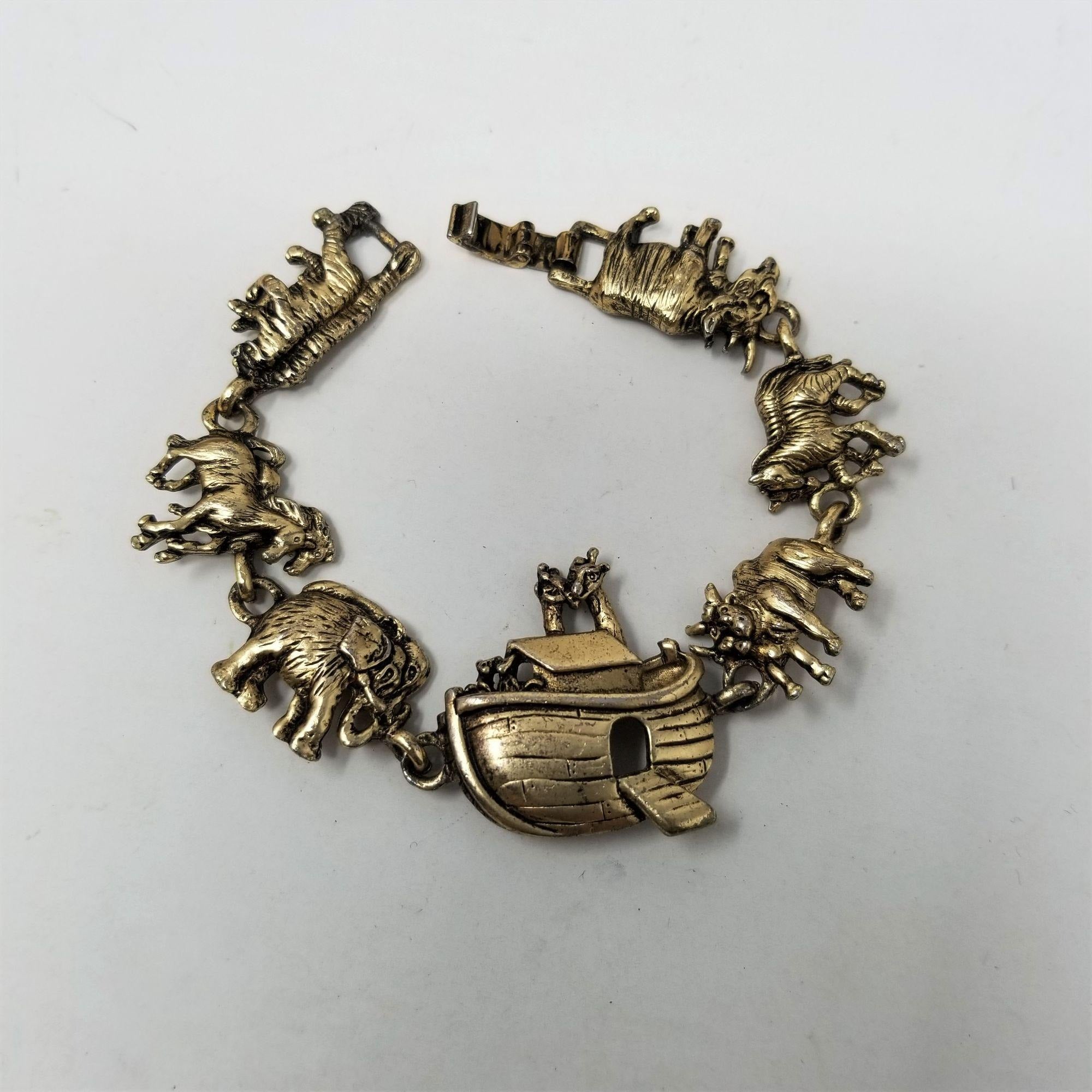 Noah’s Ark Bracelet Brass Color Animals
