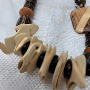 Carved Wood Animal Necklace Unique 30" Long