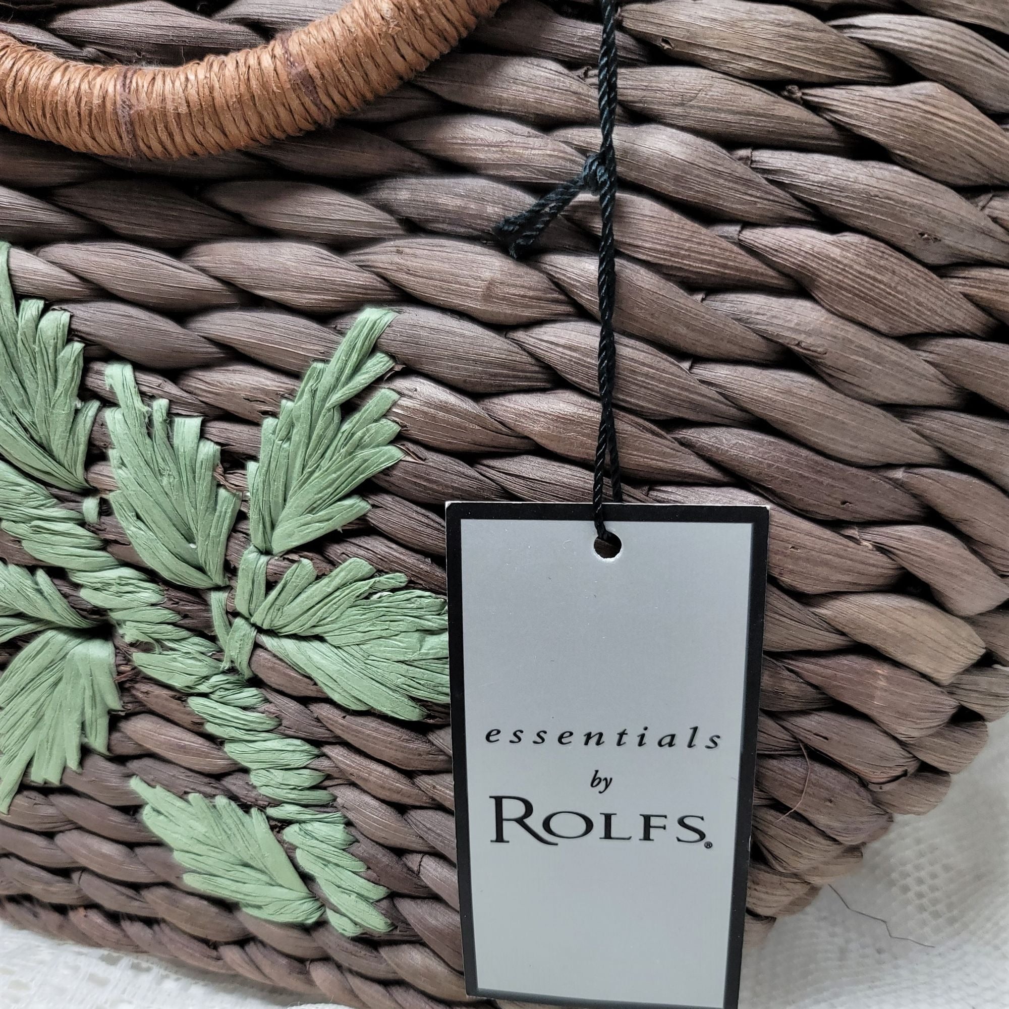 Rolf's Gardenia Mini Purse Basket Weave Wood Handle NWT