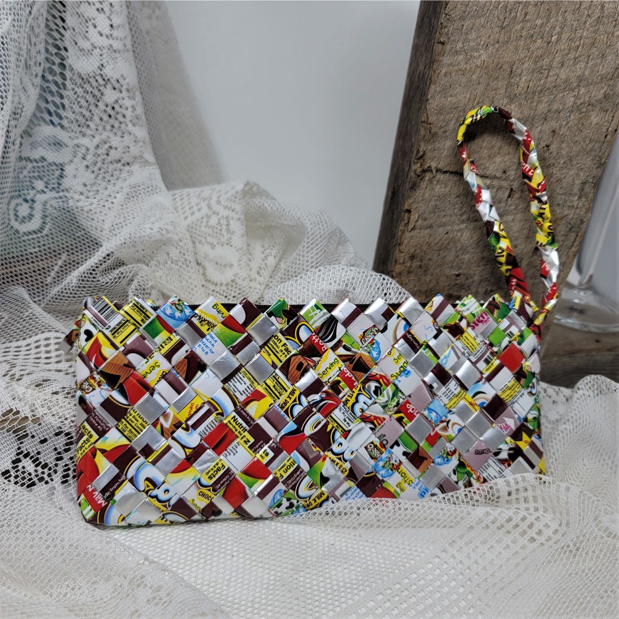 CANDY WRAPPER Woven Purse/Bag! | Candy wrapper purse, Candy wrappers, Purses