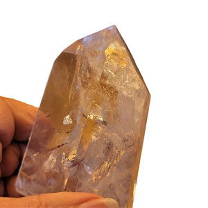 Brilliant Quartz Crystal Pillar Natural Inclusions Protecting Stone