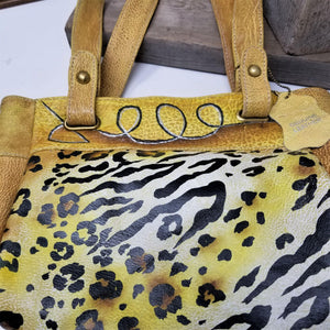 Genuine Leather Animal Print Shoulder Bag Wild Vintage