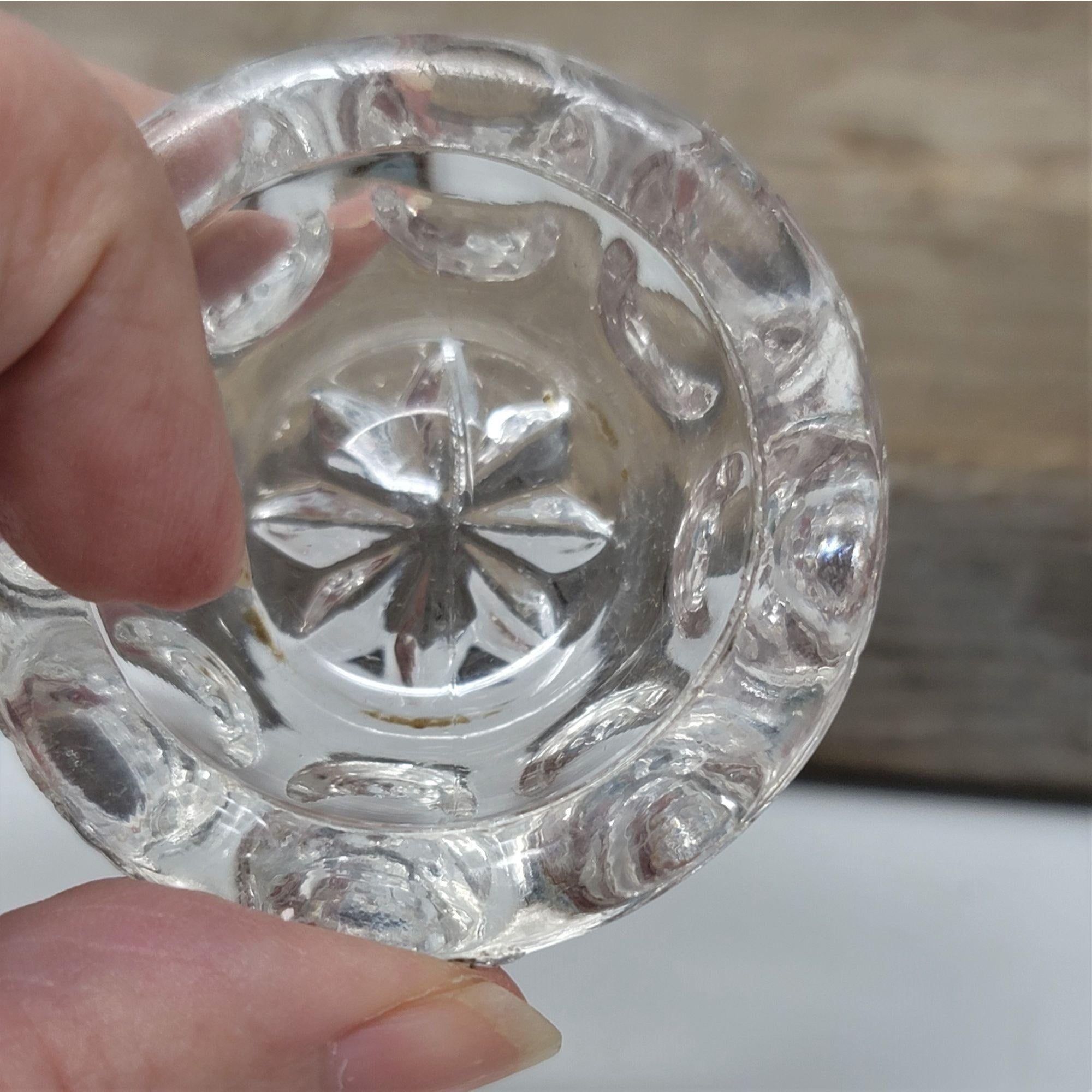Vintage Salt Dishes Cellars Crystal Clear Detailed Design