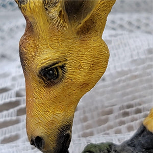 Vintage Giraffe Figurine Grazing in the Wild