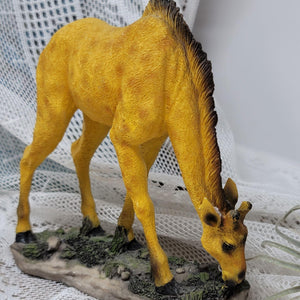Vintage Giraffe Figurine Grazing in the Wild
