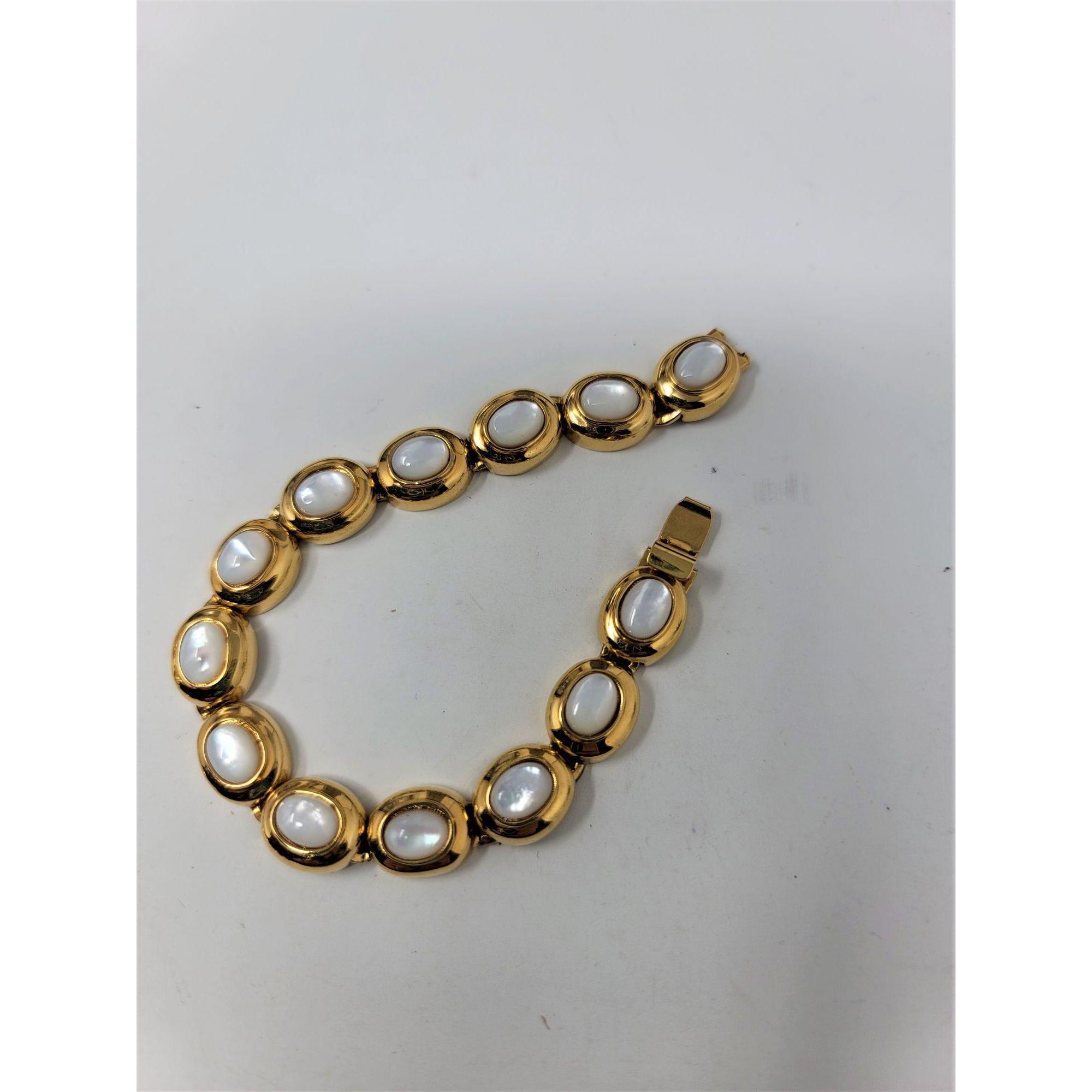 Vintage Gold & Mother of Pearl Necklace Set