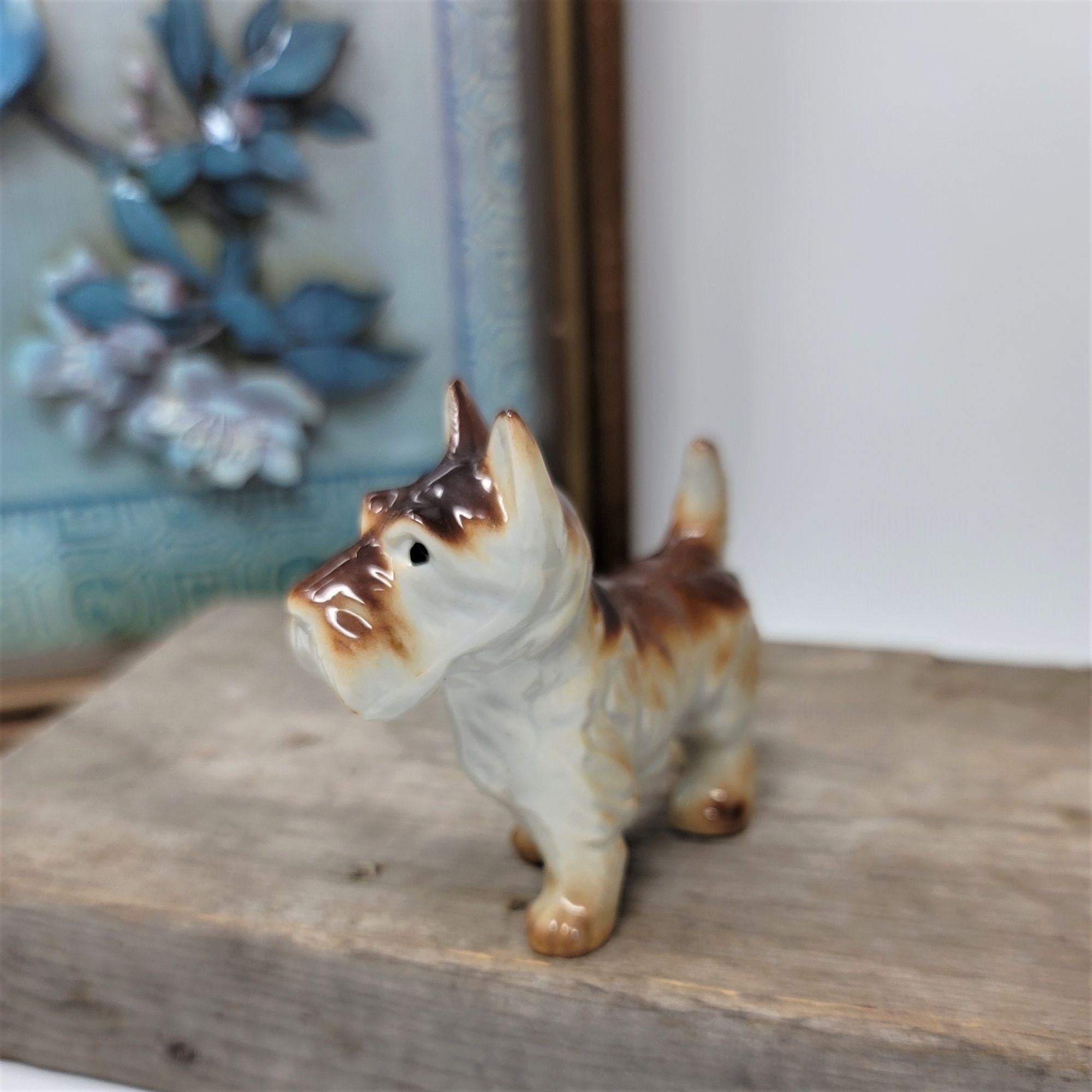 Vintage Terrier Dog Puppy Figurine Made in Japan